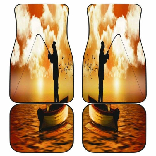 Fishing Is Life Front And Back Car Mats
