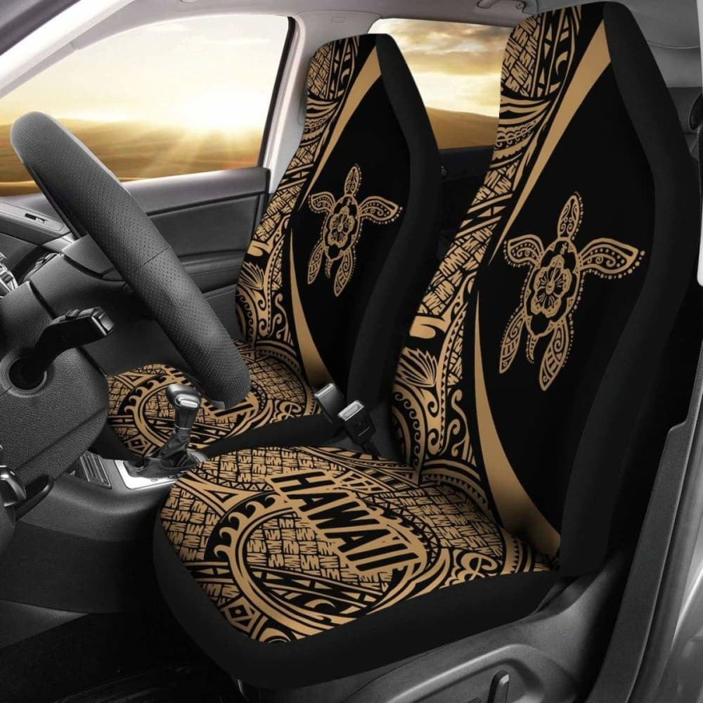 Hawaii Turtle Polynesian Car Seat Covers - Best Look - Golden New