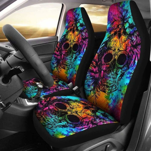 Set Skull Car Seat Cover Skulls