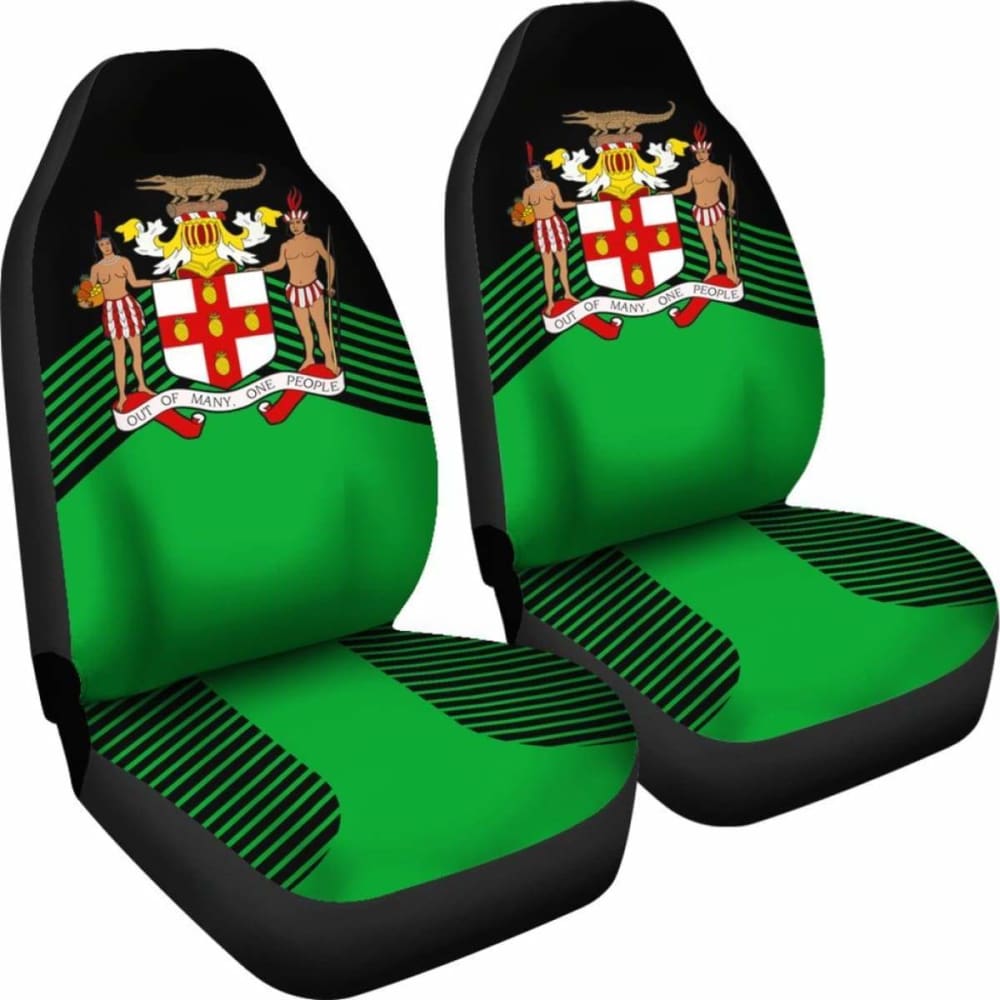 Jamaica Green Coat Of Arms Car Seat Covers Amazing