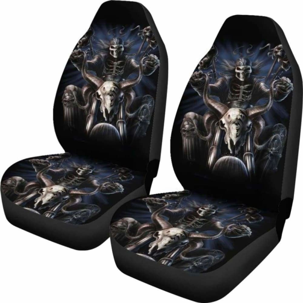 Set Pcs Gothic Skull Car Seat Covers