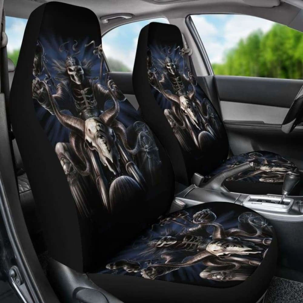Set Pcs Gothic Skull Car Seat Covers