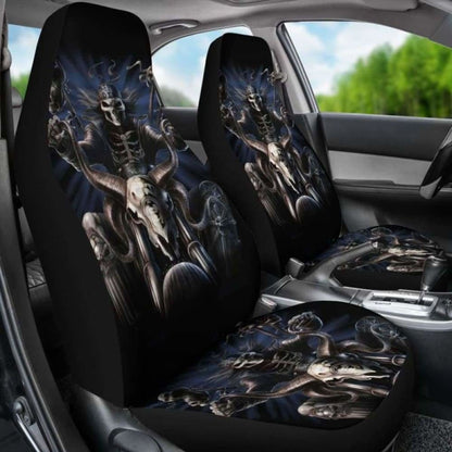 Set Pcs Gothic Skull Car Seat Covers