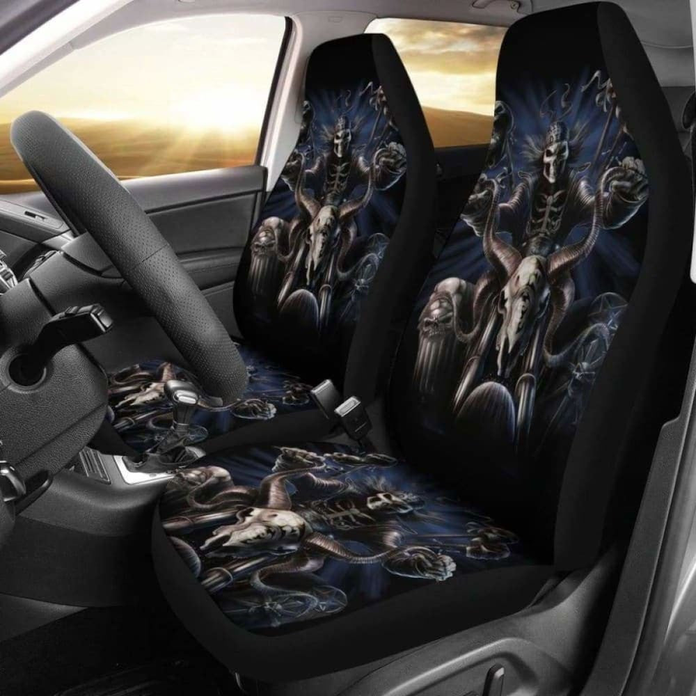Set Pcs Gothic Skull Car Seat Covers