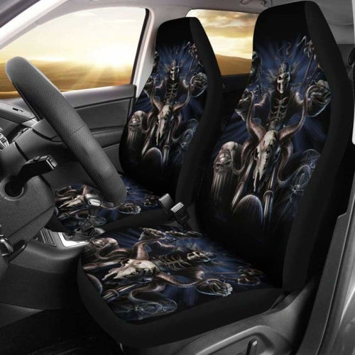 Set Pcs Gothic Skull Car Seat Covers