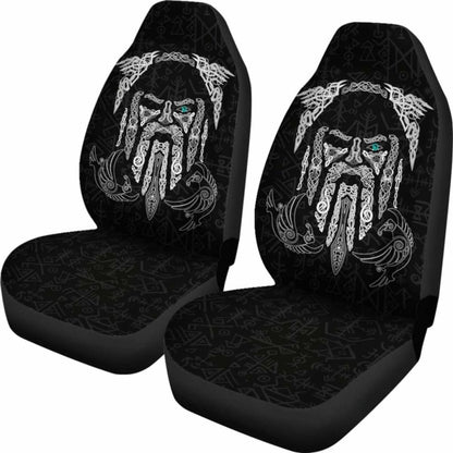 Viking Car Seat Covers, Odin'S Eye With Raven