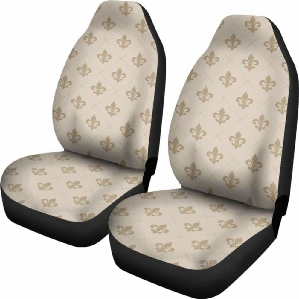 Tan Fleur De Lis Car Seat Covers