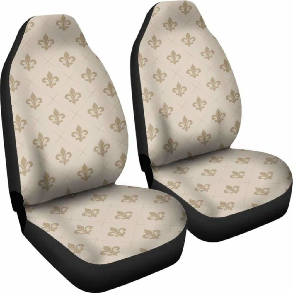 Tan Fleur De Lis Car Seat Covers