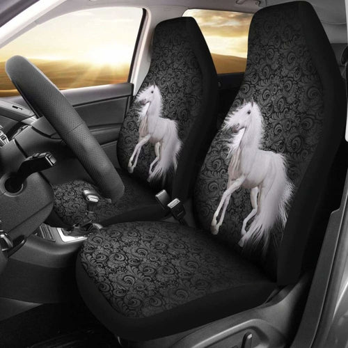Amazing White Horse Car Seat Covers