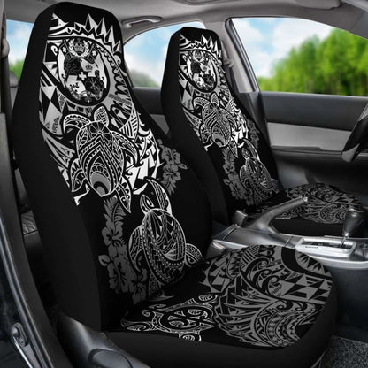 Tonga Polynesian Car Seat Covers - White Turtle Flowing - Amazing