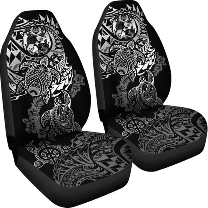 Tonga Polynesian Car Seat Covers - White Turtle Flowing - Amazing