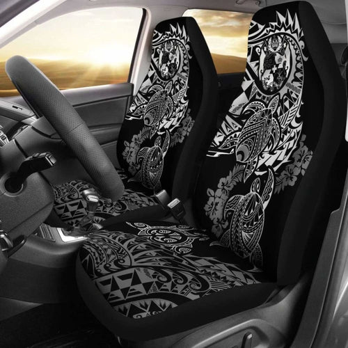 Tonga Polynesian Car Seat Covers - White Turtle Flowing - Amazing