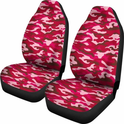 Red Camouflage Car Seat Covers