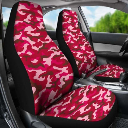Red Camouflage Car Seat Covers