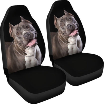 Pit Bull Design Car Seat Covers Colorful Back