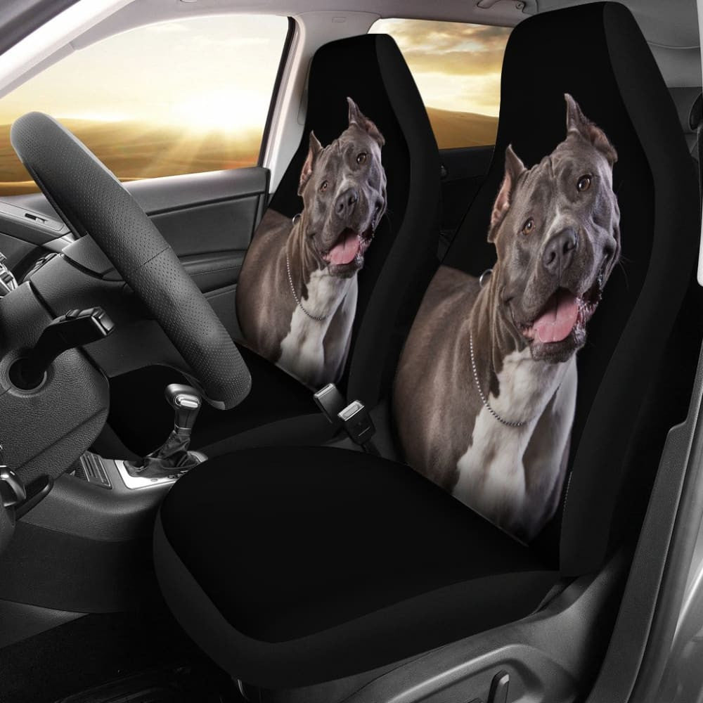 Pit Bull Design Car Seat Covers Colorful Back
