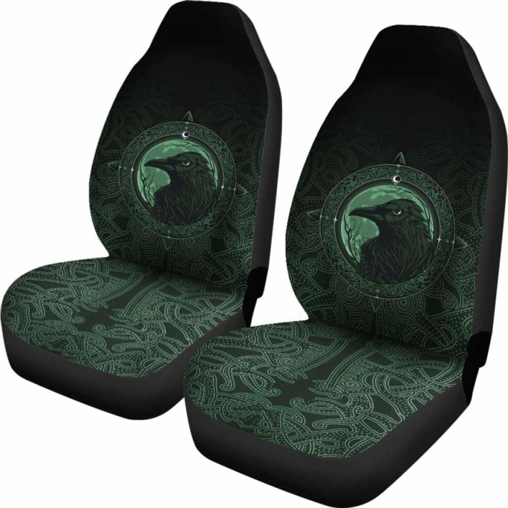 Ethnic Odin Raven Green Car Seat Covers