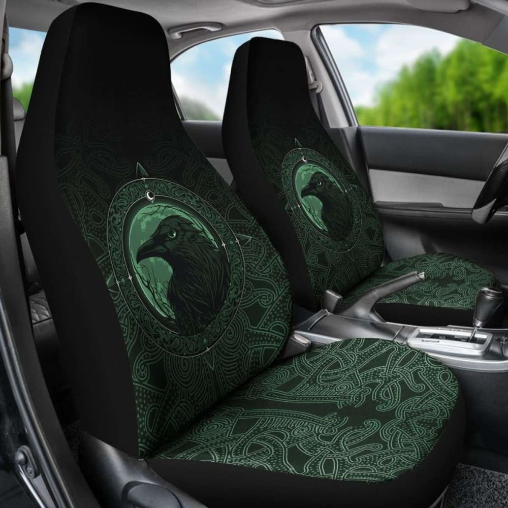 Ethnic Odin Raven Green Car Seat Covers
