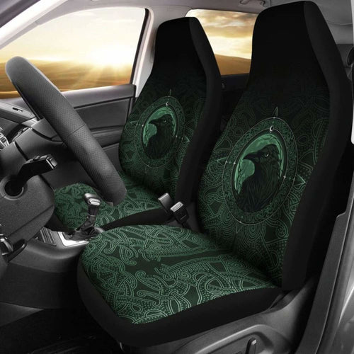 Ethnic Odin Raven Green Car Seat Covers
