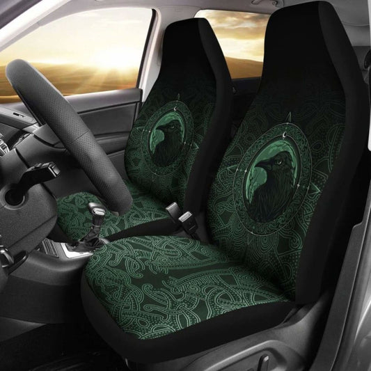 Ethnic Odin Raven Green Car Seat Covers