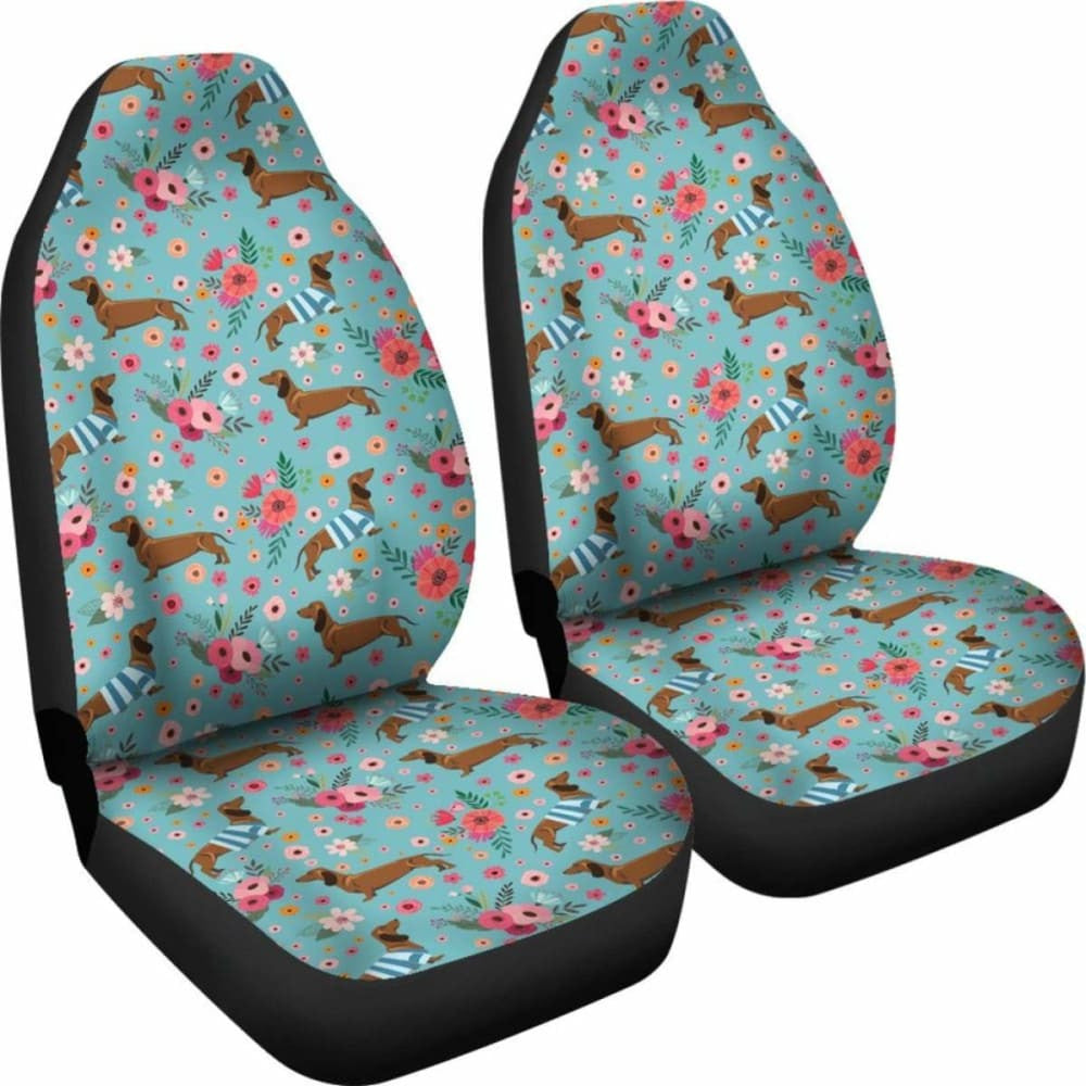 Dachshund Flower Car Seat Covers