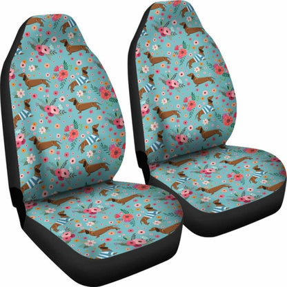 Dachshund Flower Car Seat Covers