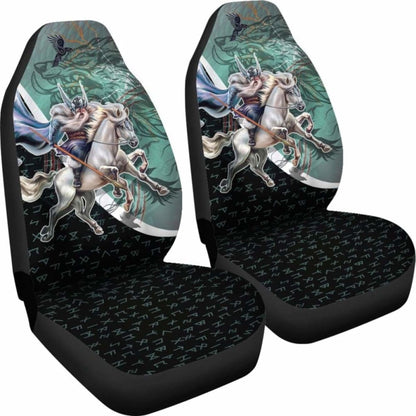 The Viking Runes Car Seat Covers Odin And Sleipnir