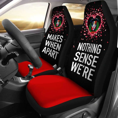 Dominican Republic Car Seat Covers Couple Valentine Nothing Make Sense (Set Of Two)
