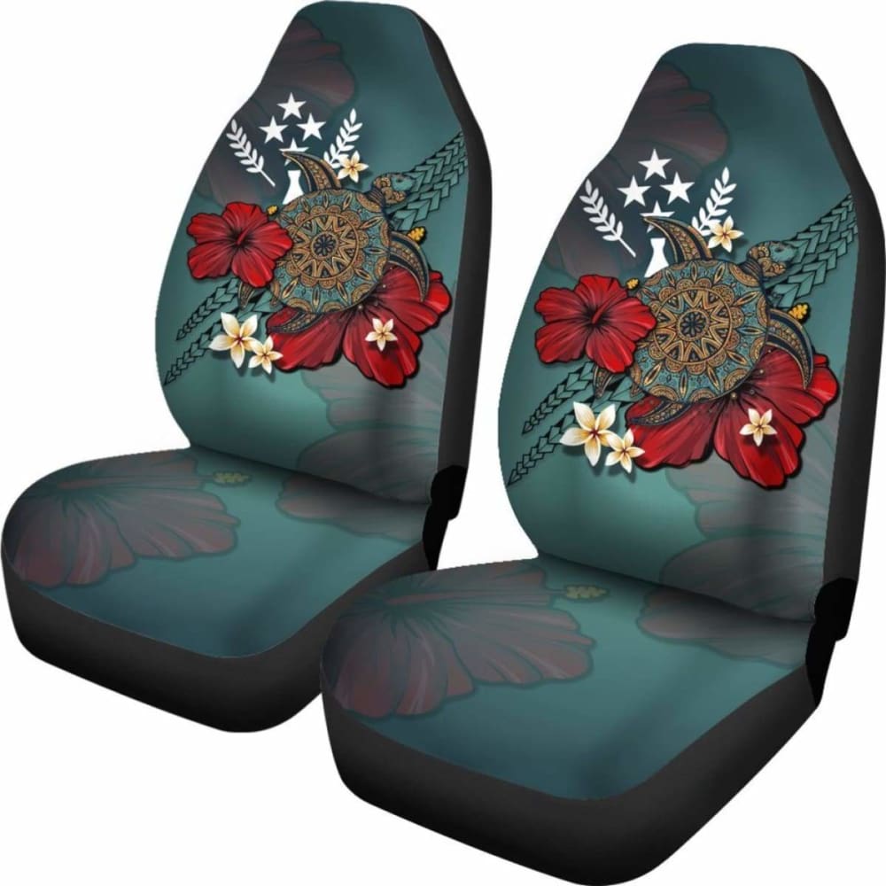 Kosrae Car Seat Covers Blue Turtle Tribal Amazing