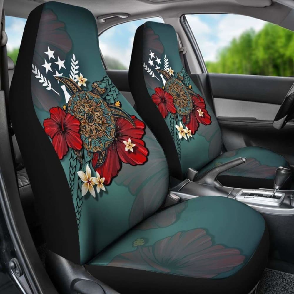 Kosrae Car Seat Covers Blue Turtle Tribal Amazing