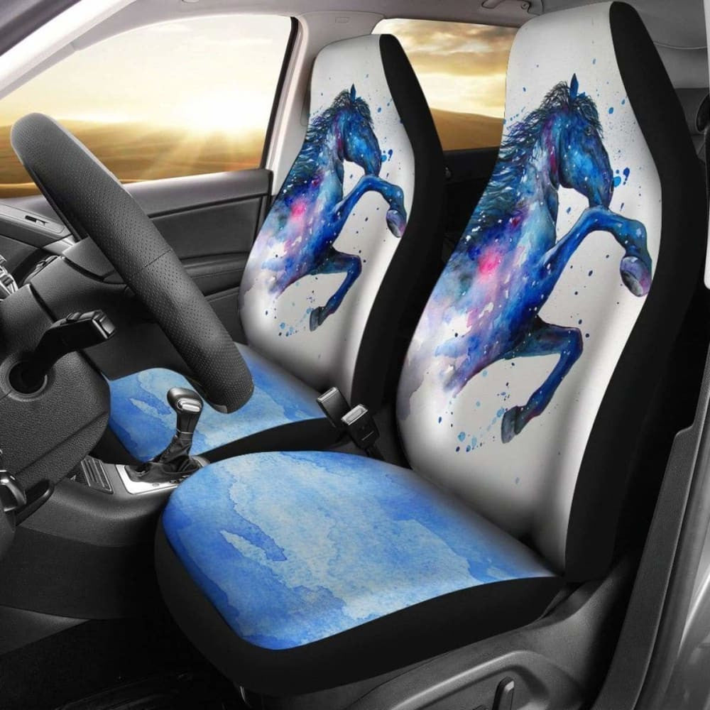 Blue Horse Car Seat Covers