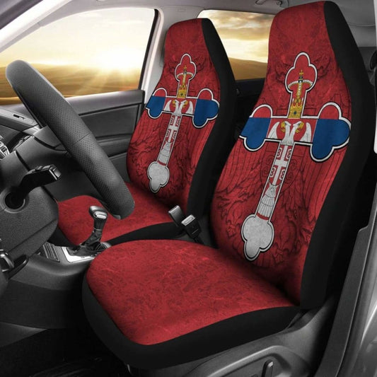 Serbian Cross Car Seat Covers Eagle