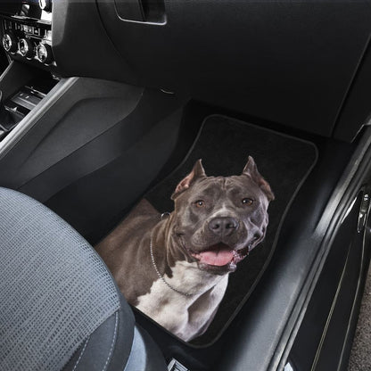 Pit Bull Design Car Floor Mats Colorful Back