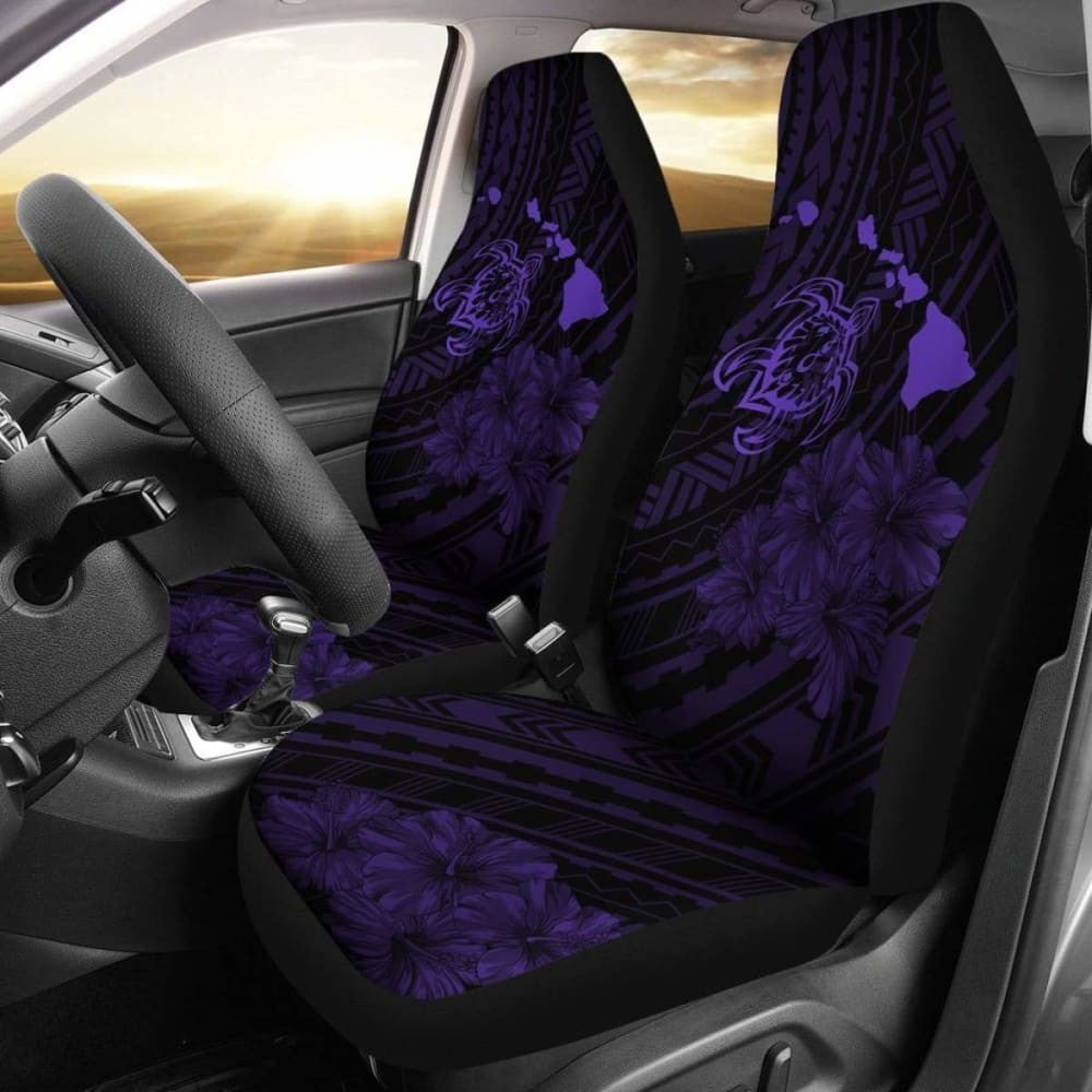 Hawaii Sea Turtle Is Swimming Toward Car Seat Covers Purple - New -