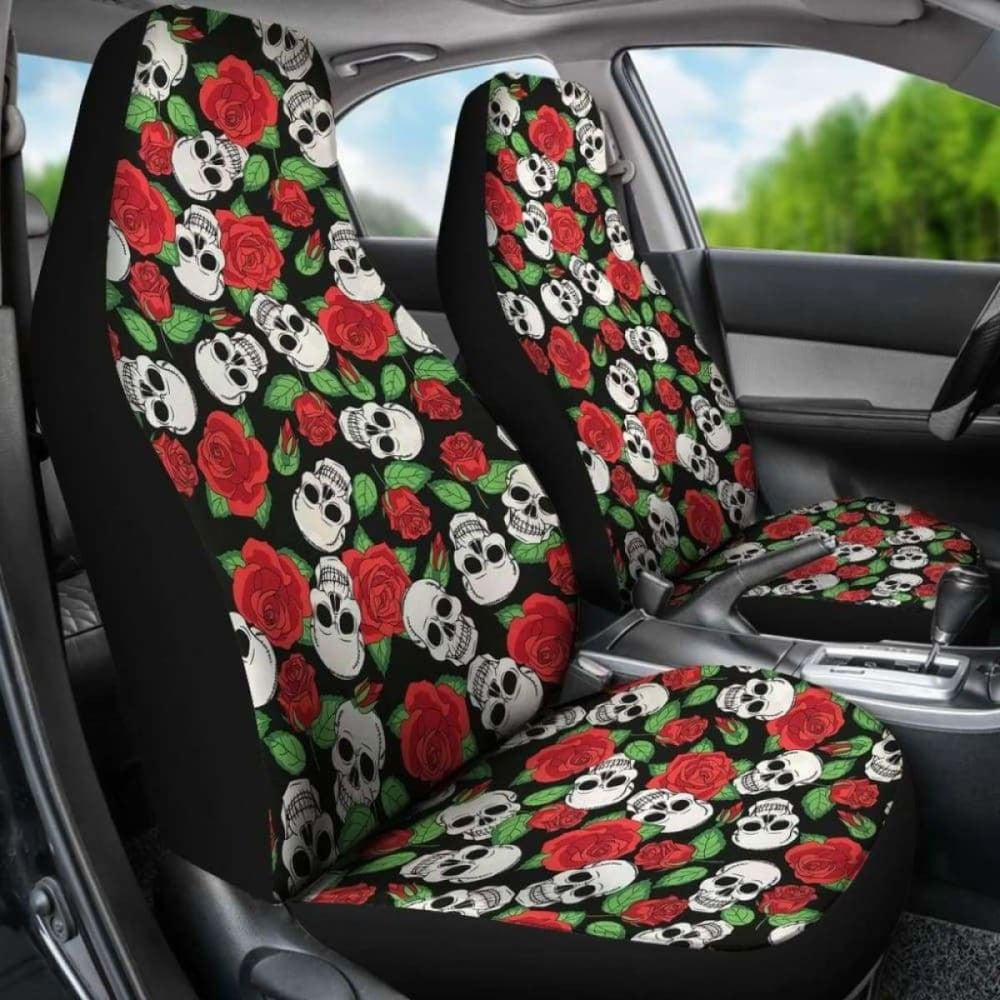 Set Of Pcs Skull Sugar Skull Car Seat Covers