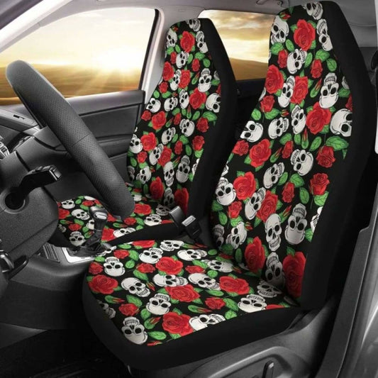 Set Of Pcs Skull Sugar Skull Car Seat Covers