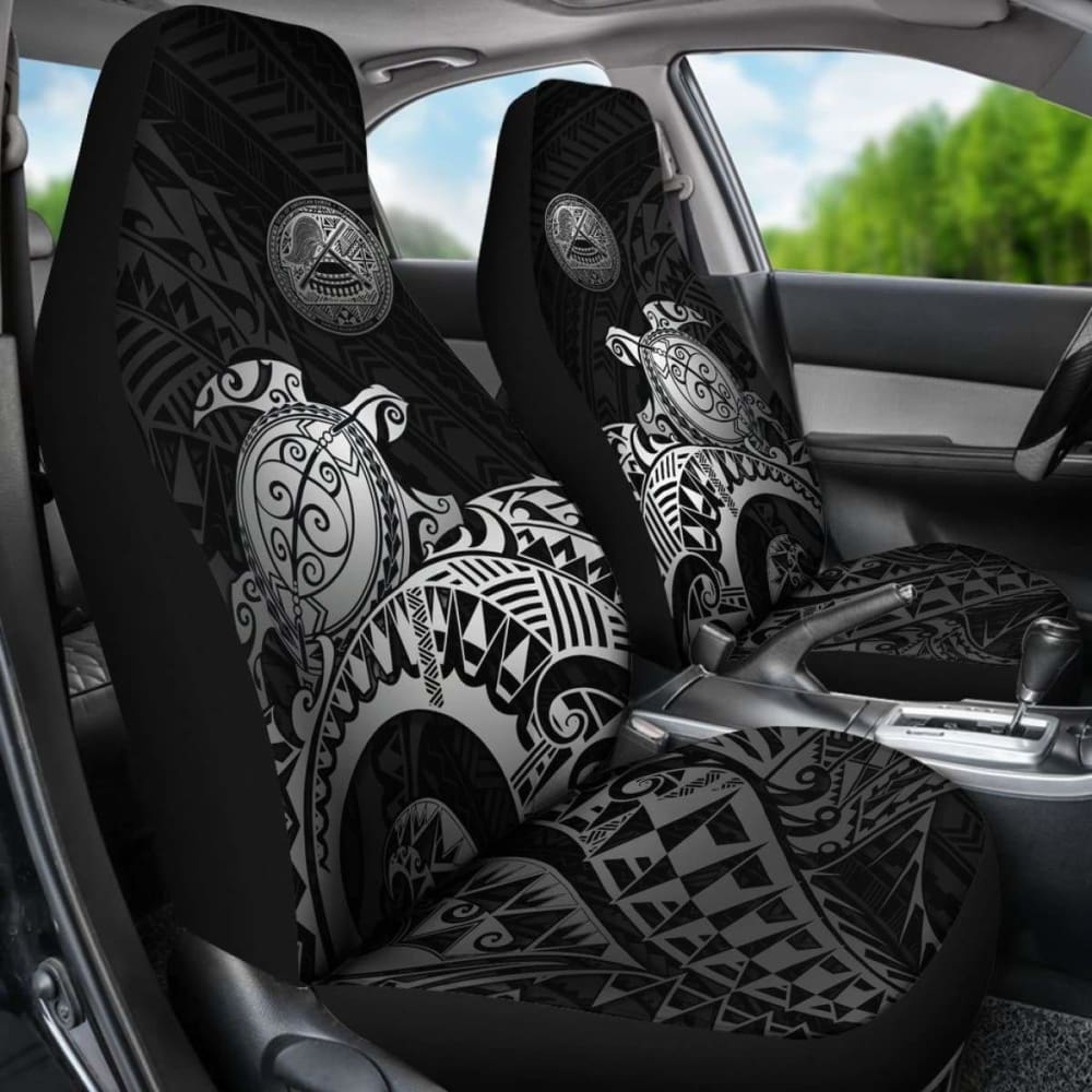 American Samoa Car Seat Covers - American Samoa Seal Turtle (Silver) - Amazing