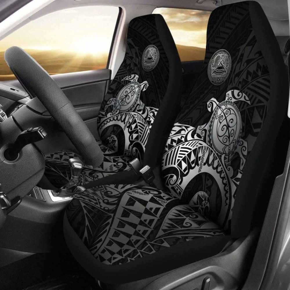 American Samoa Car Seat Covers - American Samoa Seal Turtle (Silver) - Amazing