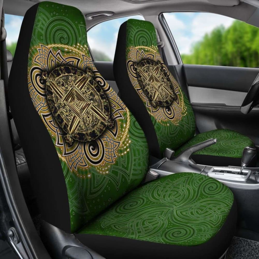 Celtic Car Seat Covers - Celtic Irish St Brigid'S Cross - Triple Spiral