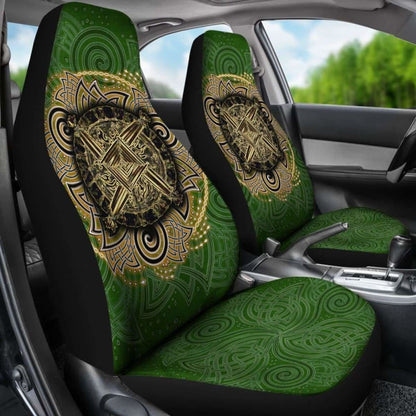 Celtic Car Seat Covers - Celtic Irish St Brigid'S Cross - Triple Spiral