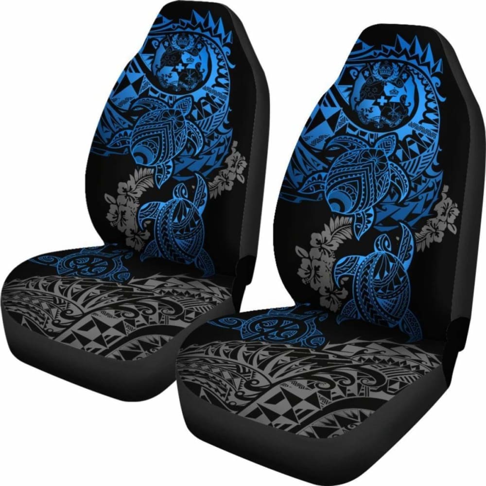 Tonga Polynesian Car Seat Covers - Blue Turtle Flowing - Amazing