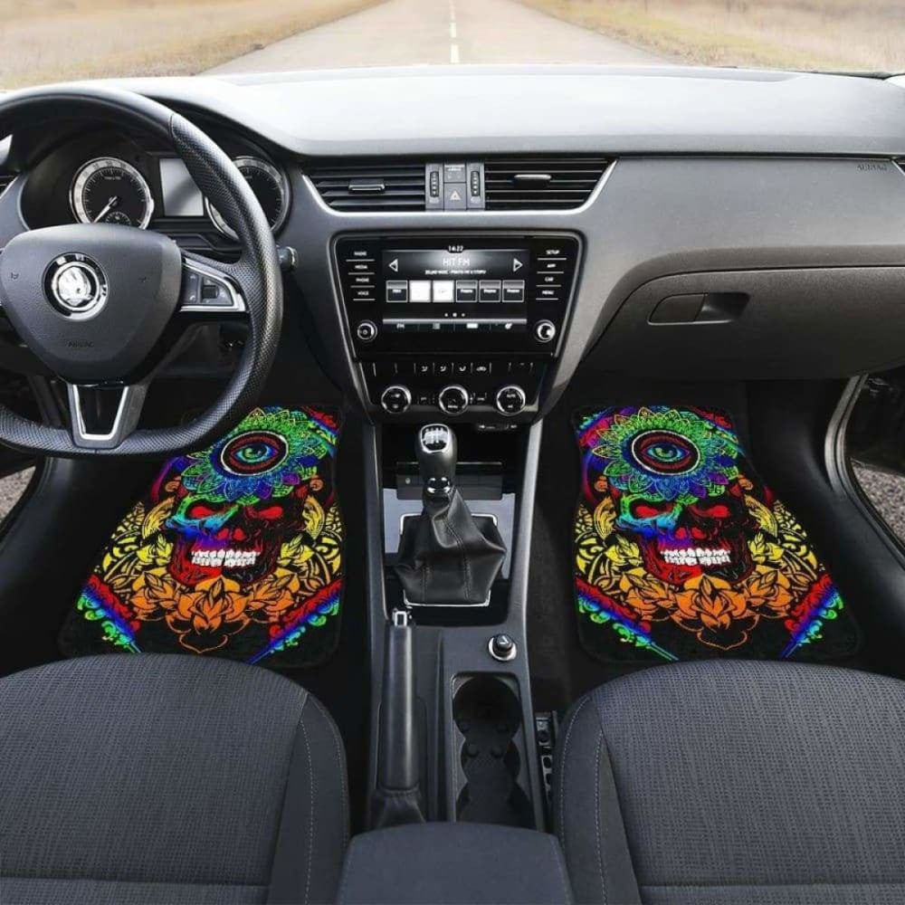 Set Of Pcs Sugar Skull Car Mats