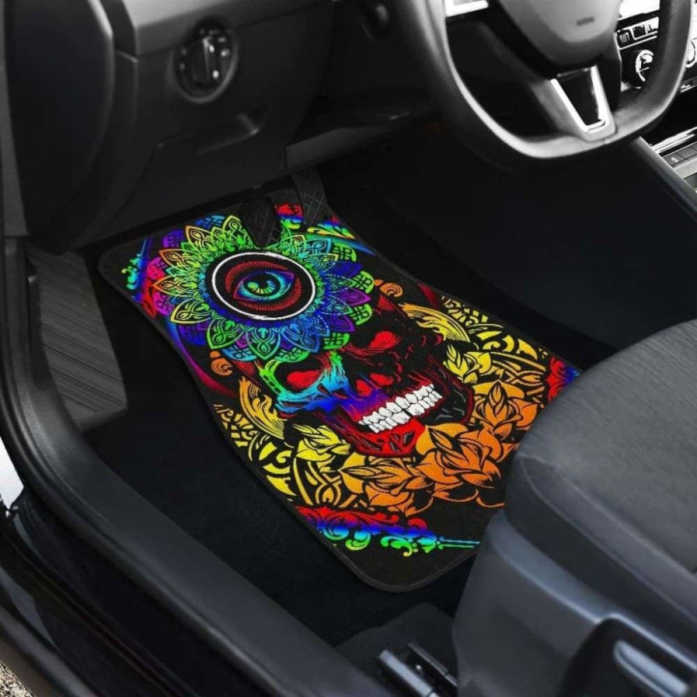 Set Of Pcs Sugar Skull Car Mats