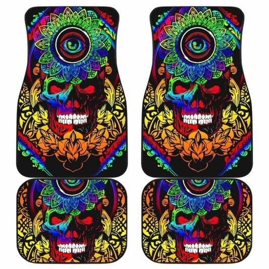 Set Of Pcs Sugar Skull Car Mats