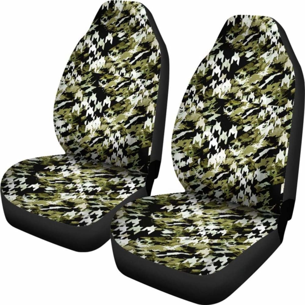 Houndstooth Car Seat Covers Pattern Camo
