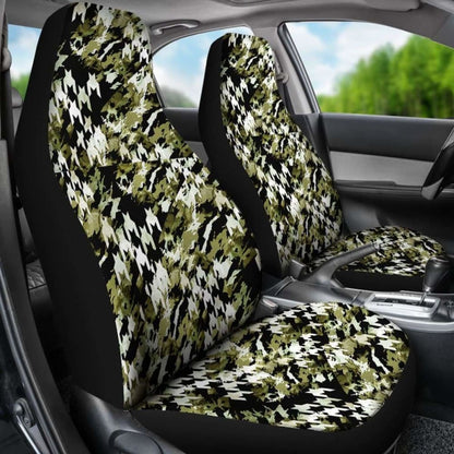 Houndstooth Car Seat Covers Pattern Camo