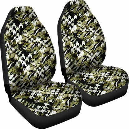 Houndstooth Car Seat Covers Pattern Camo