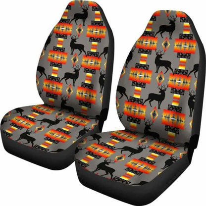 Deer Gray Set of Car Seat Covers Awesome