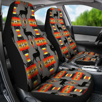 Deer Gray Set of Car Seat Covers Awesome