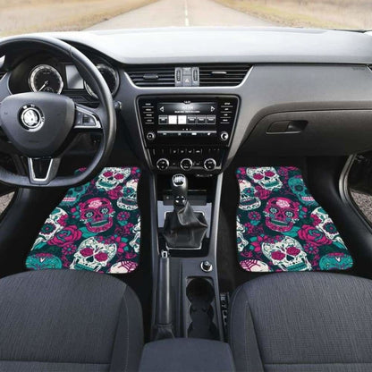 Gretta Skully Car Mats - Sugar Skull - Pinkish